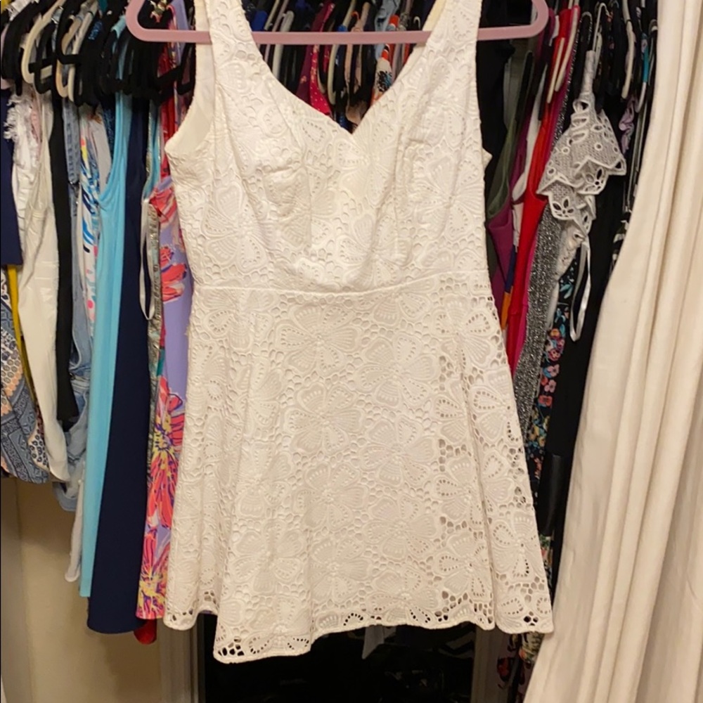 White lace lily dress